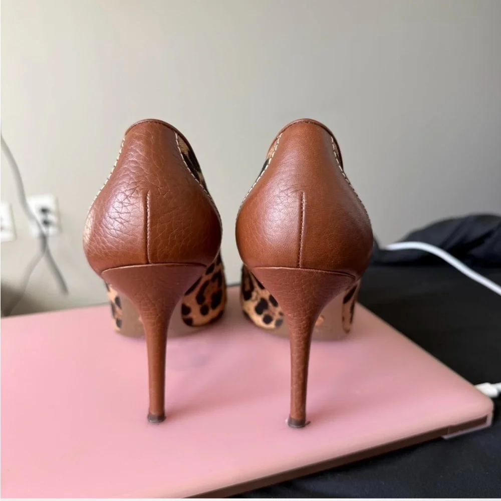 Dolce & Gabbana Leopard Heels with Gold Buckle SIZE 37 or US 7 - Picture 6 of 6